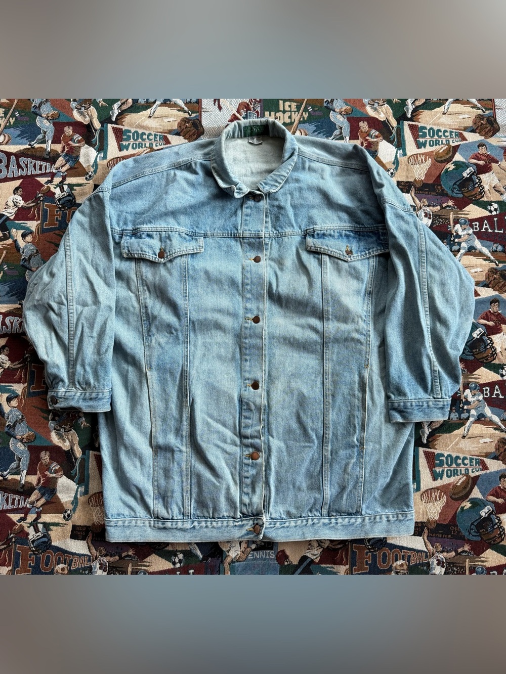 Vintage 90s Men’s Hunt Club Blue Denim Trucker Jacket